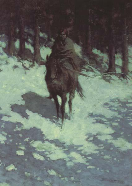 Frederic Remington Figure of the Night (mk43) France oil painting art